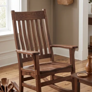 Wooden recliner chair for comfort