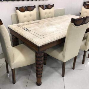 Luxury French Rococo Gold Dining Set with Glass Top & Carved Buffet
