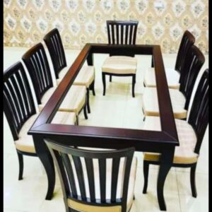 Contemporary Minimalist 8-Seater Solid Wood Conference Dining Table