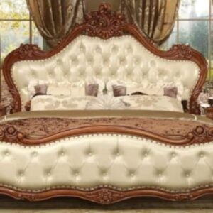 Romantic French Country Canopy Bed with Lace Draped Sheers