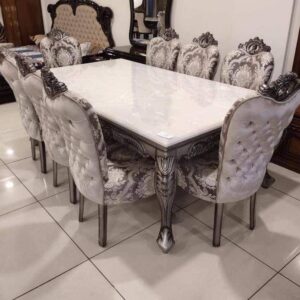 Modern Mid-Century Round Wooden Dining Set with Curved Back Chairs