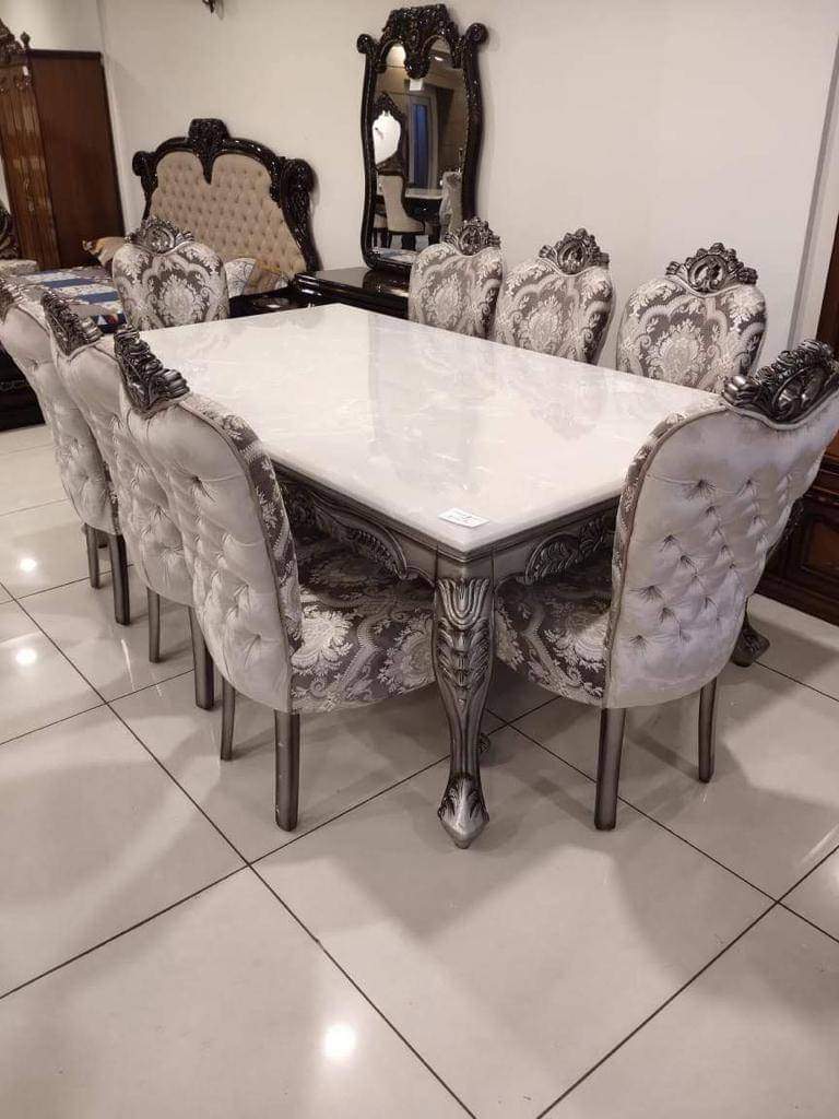 Modern Mid-Century Round Wooden Dining Set with Curved Back Chairs
