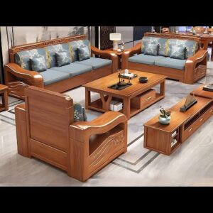 Solid Wood Carved Dining Table & Chair Set
